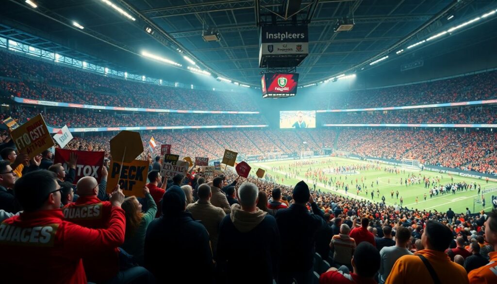 Как устроены команды фанатов на крупных аренах - иллюстрация